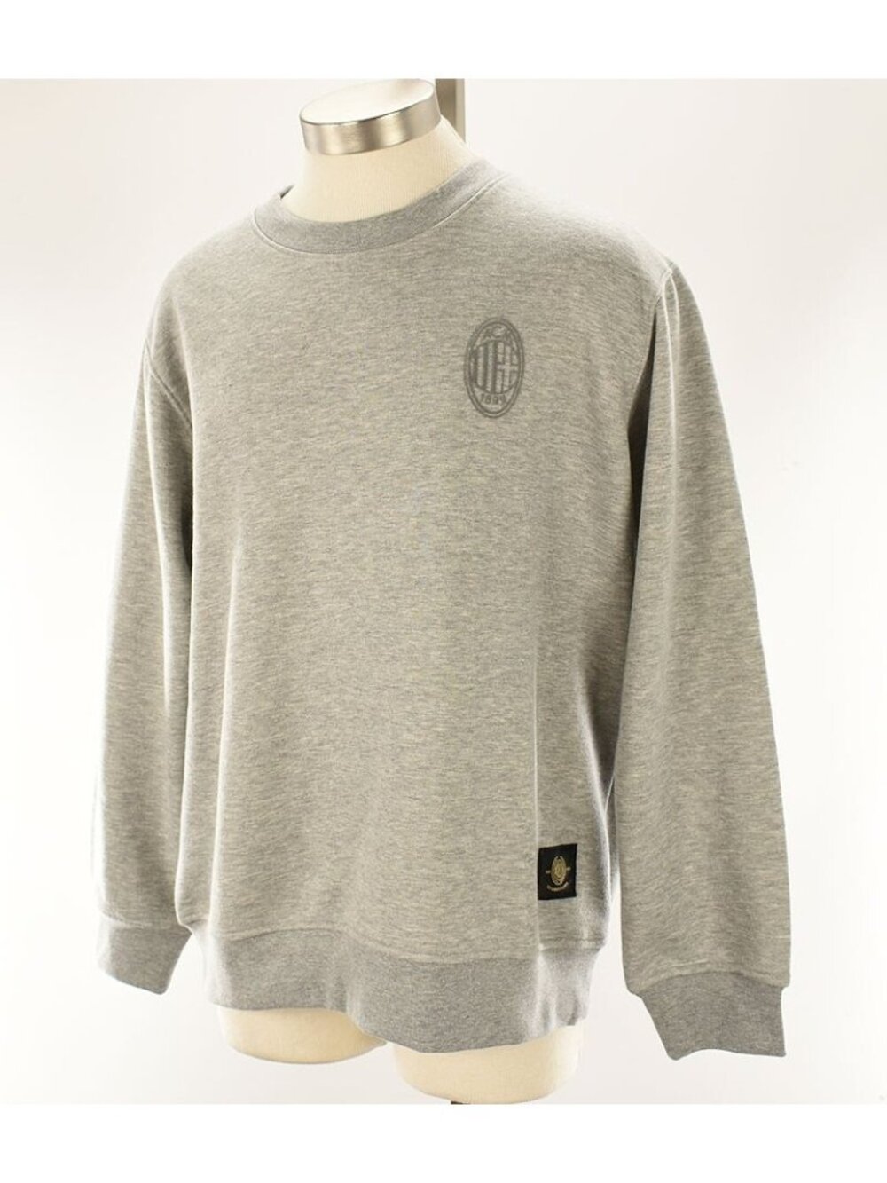 A.C. MILAN Light Gray Heather 125 Anniversary Crew Neck Fleece Sweatshirt XL NWT
